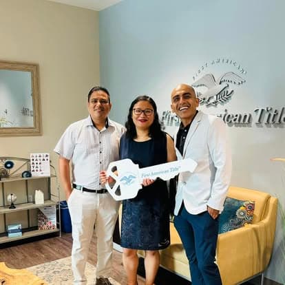 Clients at First American Title closing