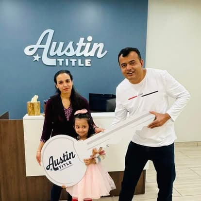 Family with daughter at Austin Title
