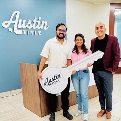Closing day celebration at Austin Title
